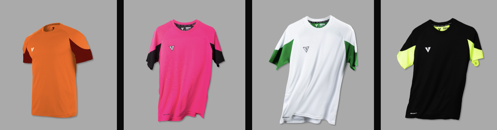 Volt tournament kits for BALLERS Bangkok — orange, pink, white-green and black-yellow designs